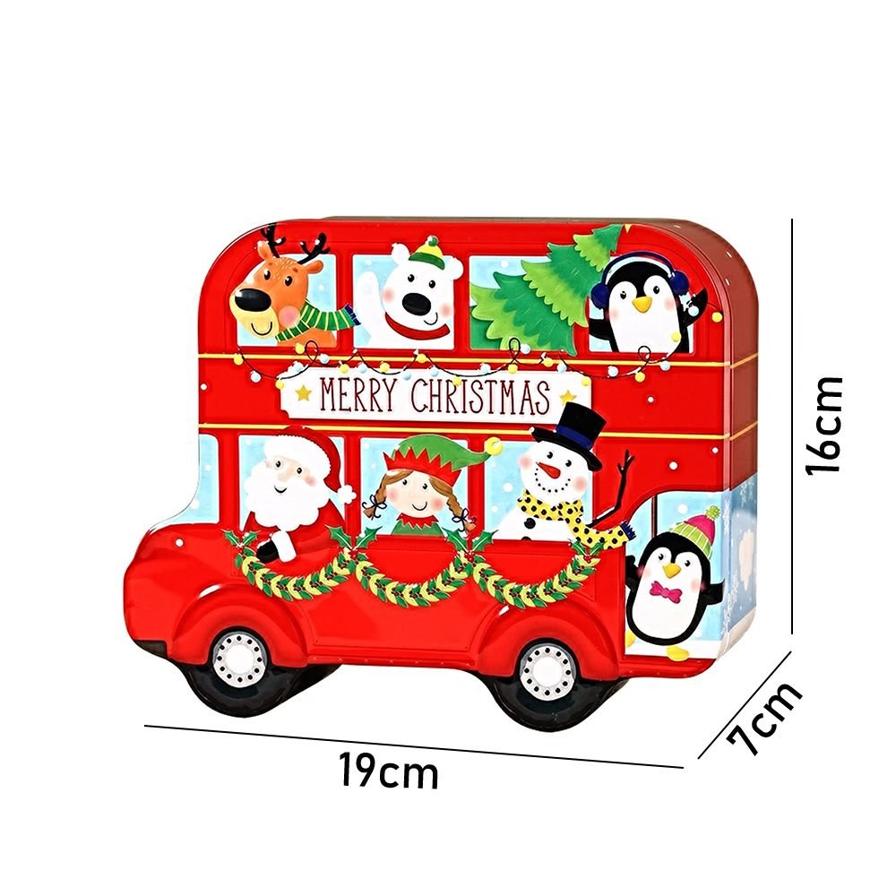 Little Surprise Box Red Bus Tin Gift Box for Christmas Gift Packaging - Christmas Decor