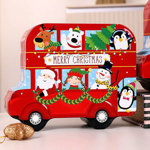 Little Surprise Box Red Bus Tin Gift Box for Christmas Gift Packaging - Christmas Decor