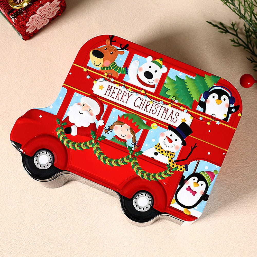 Little Surprise Box Red Bus Tin Gift Box for Christmas Gift Packaging - Christmas Decor