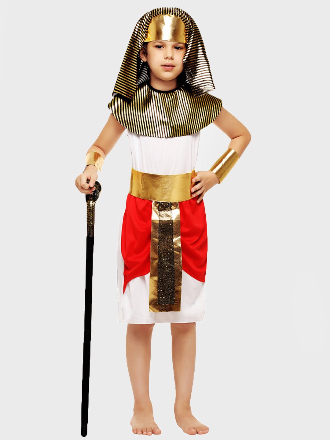 Little Surprise Box, Red Egyptian Boy, Kids Halloween Costume Dress Up for Boy - LSB - HWC - REDEGYPTBOY - 7 - 9Y