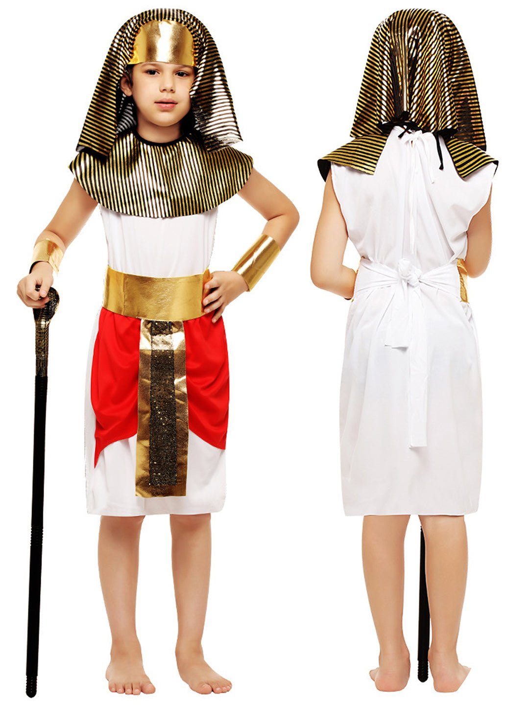 Little Surprise Box, Red Egyptian Boy, Kids Halloween Costume Dress Up for Boy - LSB - HWC - REDEGYPTBOY - 7 - 9Y