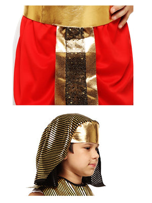 Little Surprise Box, Red Egyptian Boy, Kids Halloween Costume Dress Up for Boy - LSB - HWC - REDEGYPTBOY - 7 - 9Y