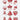 Little Surprise Box Red Knitted Snowflakes themed Christmas Tree Ornaments - LSB - CMS - 6KNIT - TRO