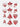 Little Surprise Box Red Knitted Snowflakes themed Christmas Tree Ornaments - LSB - CMS - 6KNIT - TRO
