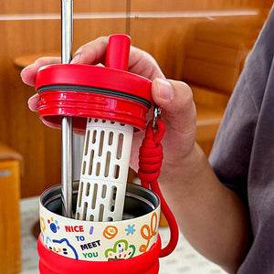 Little Surprise Box Red Lucky Doodle Stainless Steel Tumbler – 550ml - Water Bottle