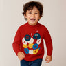 Little Surprise Box Red Maths Fun Kids Cardigan, Sweater for Christmas & Winter - 2 - 3 Years Christmas Sweater
