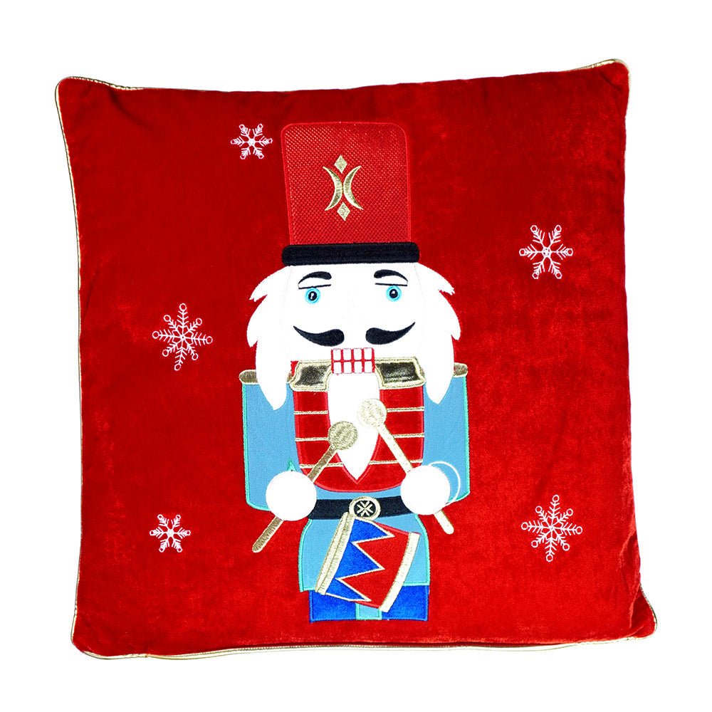 Little Surprise Box Red Nutcracker Soft Fluffy XMAS Pillow, Christmas Sofa Throw and Bedding Décor - Throw Pillow