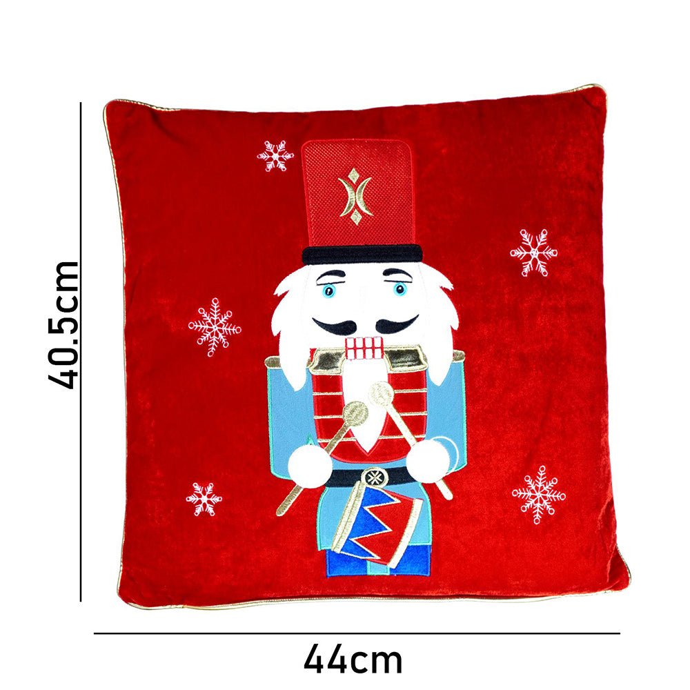 Little Surprise Box Red Nutcracker Soft Fluffy XMAS Pillow, Christmas Sofa Throw and Bedding Décor - Throw Pillow