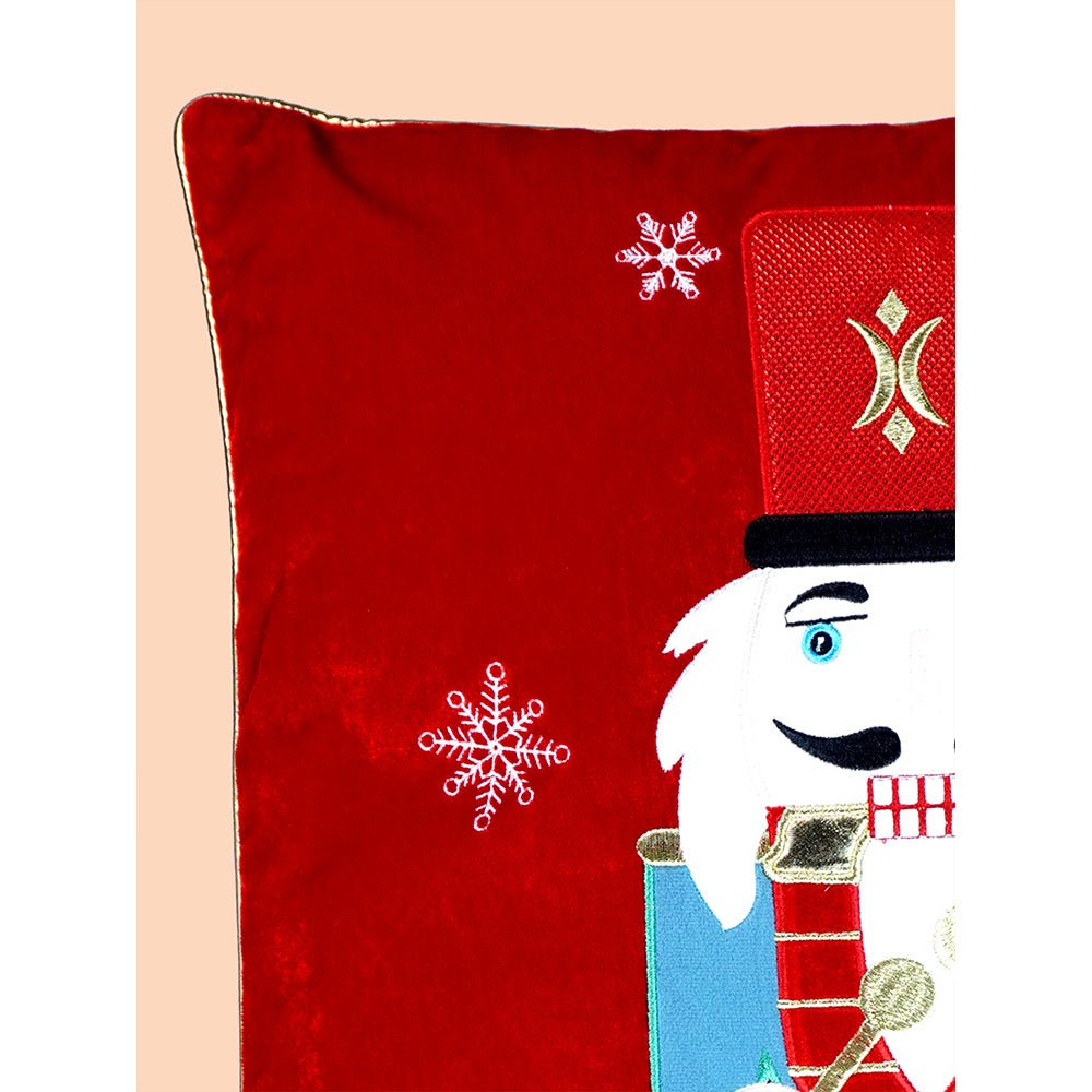 Little Surprise Box Red Nutcracker Soft Fluffy XMAS Pillow, Christmas Sofa Throw and Bedding Décor - Throw Pillow