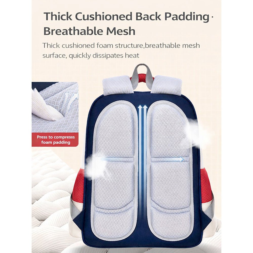 Little Surprise Box Red & Orange 3 different pocket style school backpack for older kids & Adults - Baby Bags