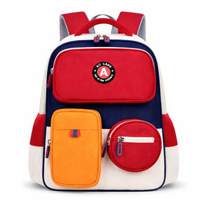 Little Surprise Box Red & Orange 3 different pocket style school backpack for older kids & Adults - Baby Bags