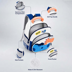 Little Surprise Box Roar Dino Backpack | The Mom Store - Orange School Bag