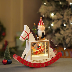 Little Surprise Box Rocking Nutcracker with Tree with Musical Glitter Water & Lights, Christmas Home Décor - Christmas Decor