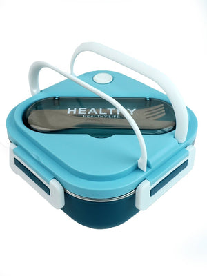 Little Surprise Box Rounded Square Stainless Steel Kids Lunch Box - LSB - LB - GRN - ROUNDSQR