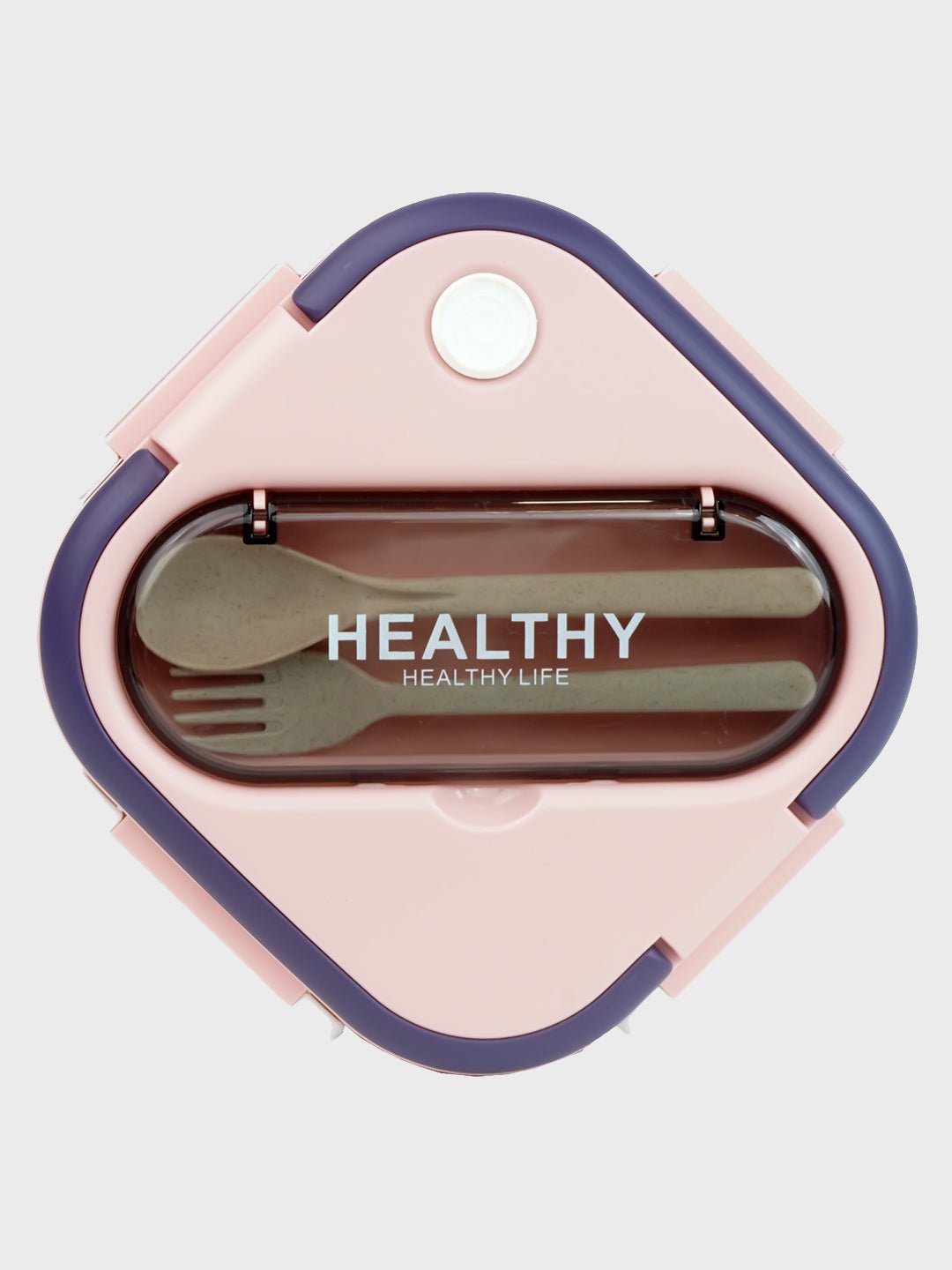 Little Surprise Box Rounded Square Stainless Steel Kids Lunch Box - LSB - LB - PNK - ROUNDSQR