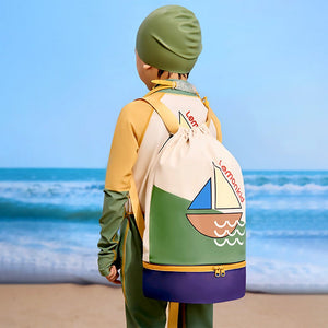 Little Surprise Box Sailboat Swim Bag Kids | The Mom Store - Swim Bags