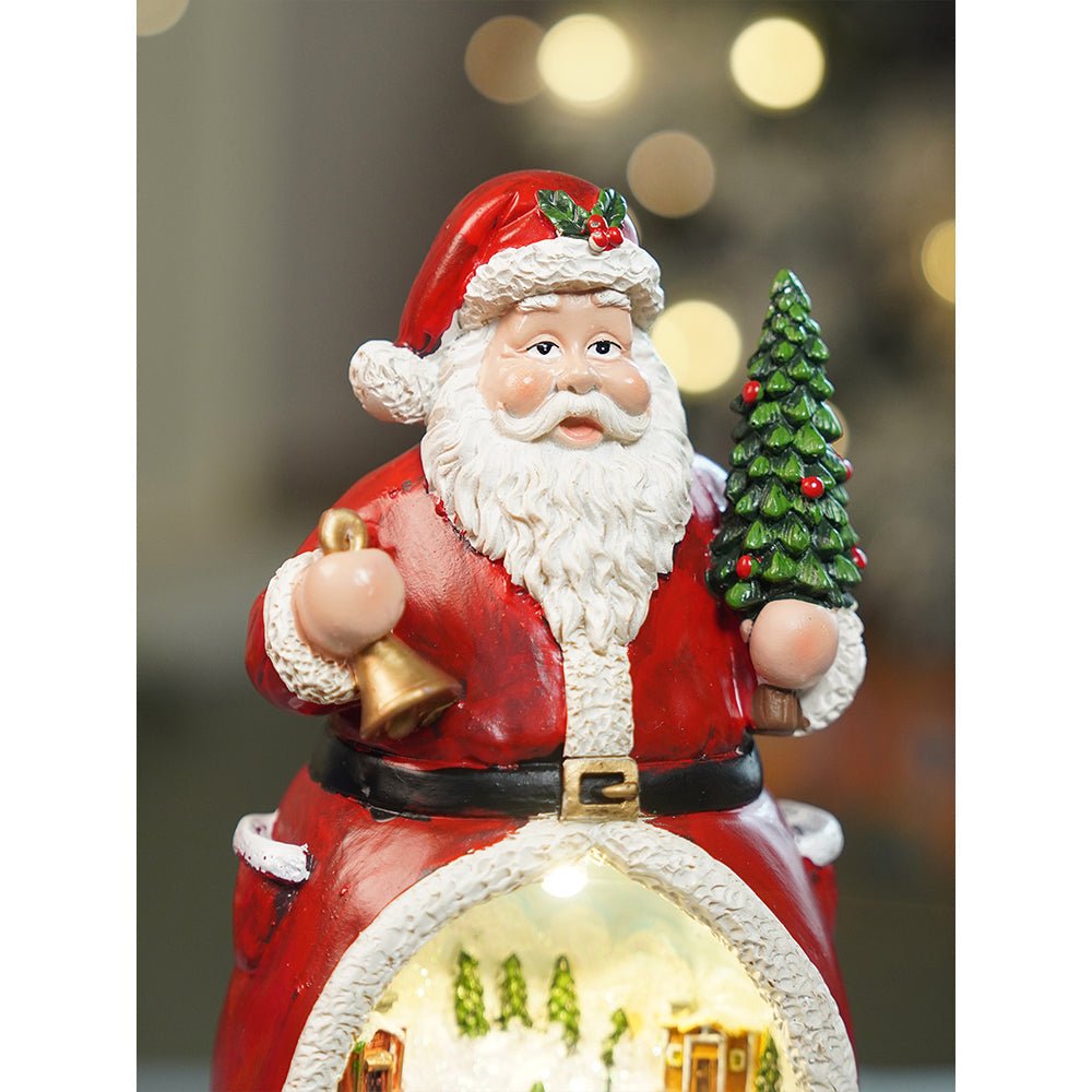 Little Surprise Box Santa Belly Train Rotating, Musical & Lit Christmas Decoration & Home Decor - Christmas Decor
