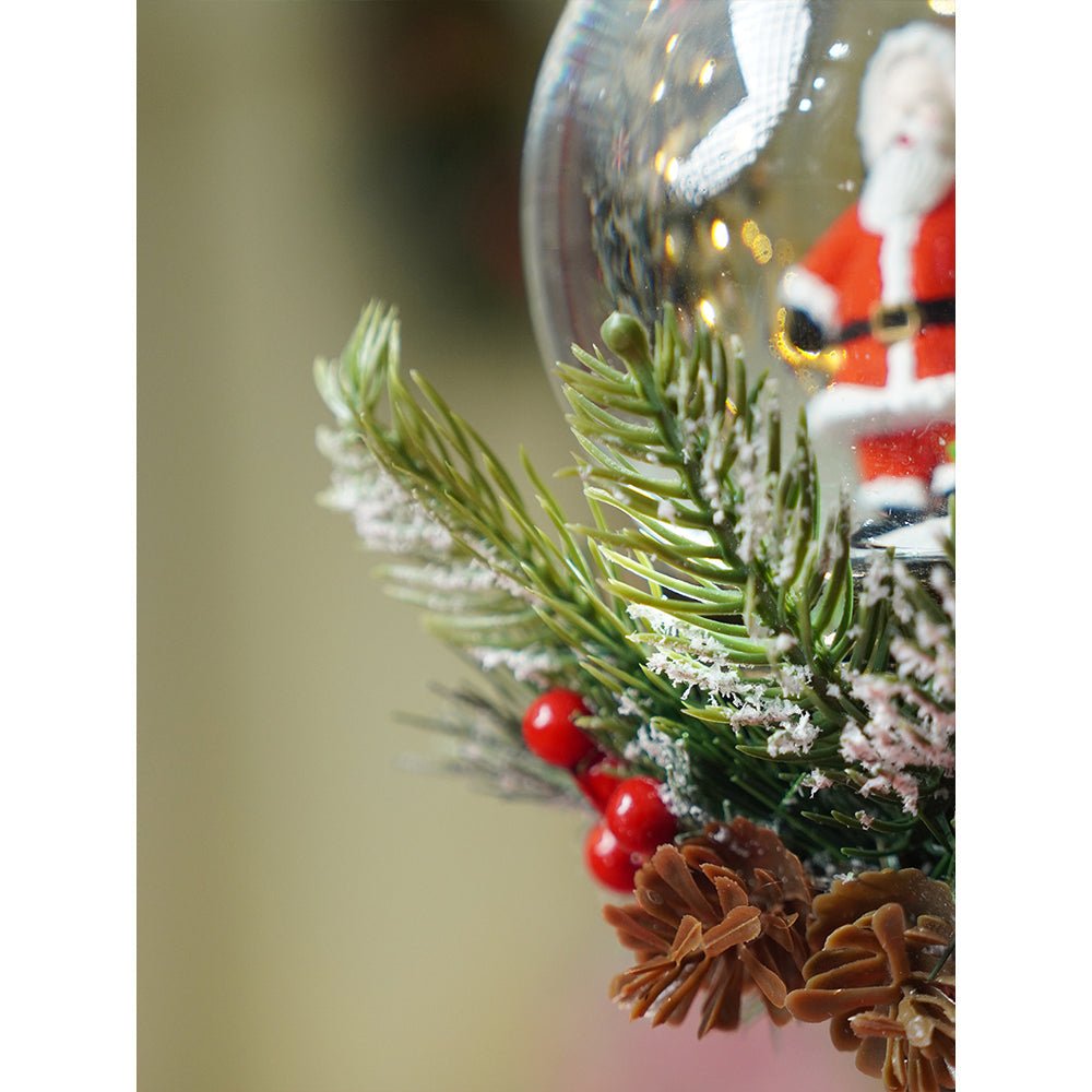 Little Surprise Box Santa & child Globe lamp style , Glitter water with lights christmas home and table décor - Christmas Decor