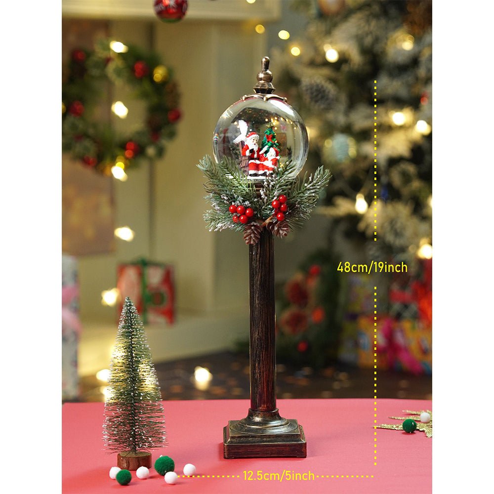 Little Surprise Box Santa & child Globe lamp style , Glitter water with lights christmas home and table décor - Christmas Decor