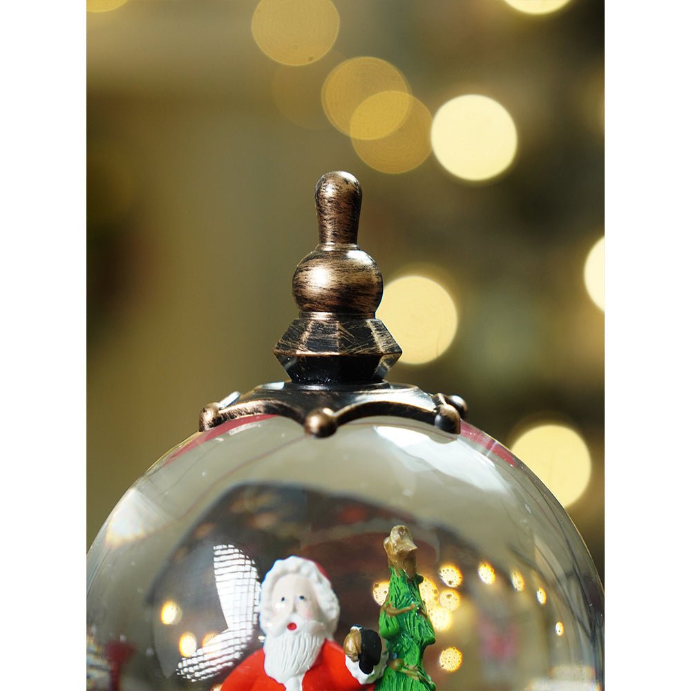 Little Surprise Box Santa & child Globe lamp style , Glitter water with lights christmas home and table décor - Christmas Decor