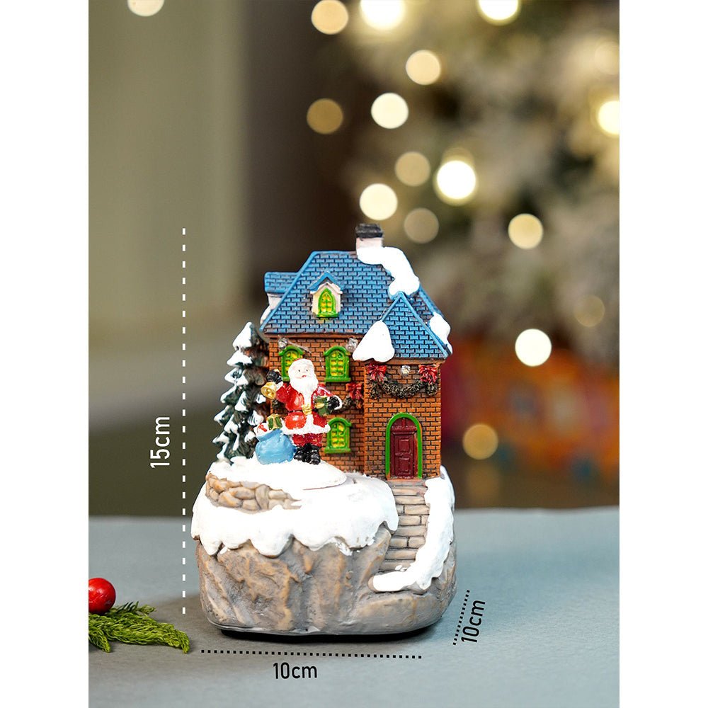 Little Surprise Box Santa House figurine rotating, musical & Lit Christmas Decoration & Home Décor - Christmas Decor