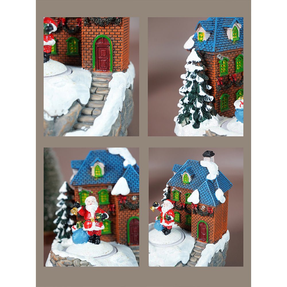 Little Surprise Box Santa House figurine rotating, musical & Lit Christmas Decoration & Home Décor - Christmas Decor