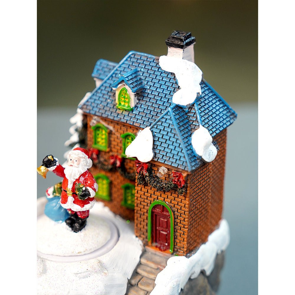 Little Surprise Box Santa House figurine rotating, musical & Lit Christmas Decoration & Home Décor - Christmas Decor