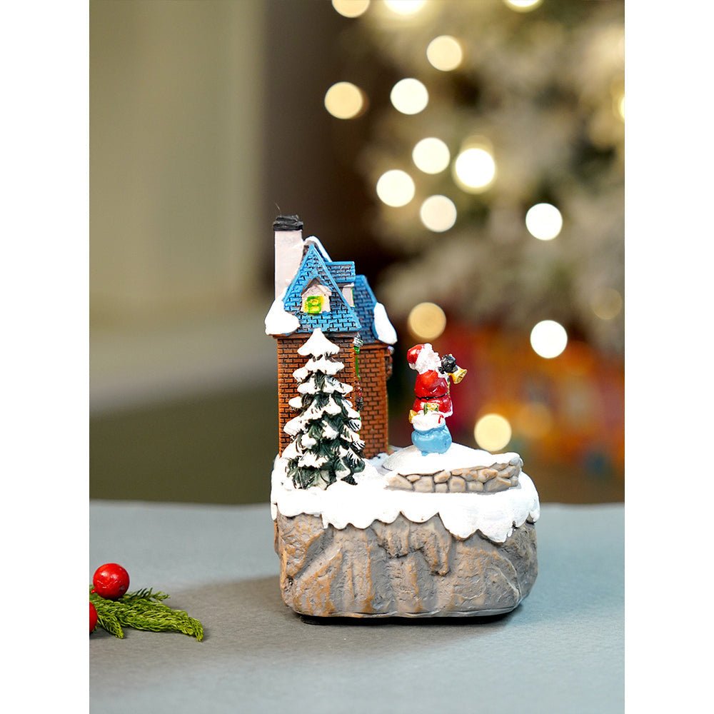 Little Surprise Box Santa House figurine rotating, musical & Lit Christmas Decoration & Home Décor - Christmas Decor