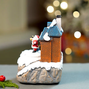 Little Surprise Box Santa House figurine rotating, musical & Lit Christmas Decoration & Home Décor - Christmas Decor