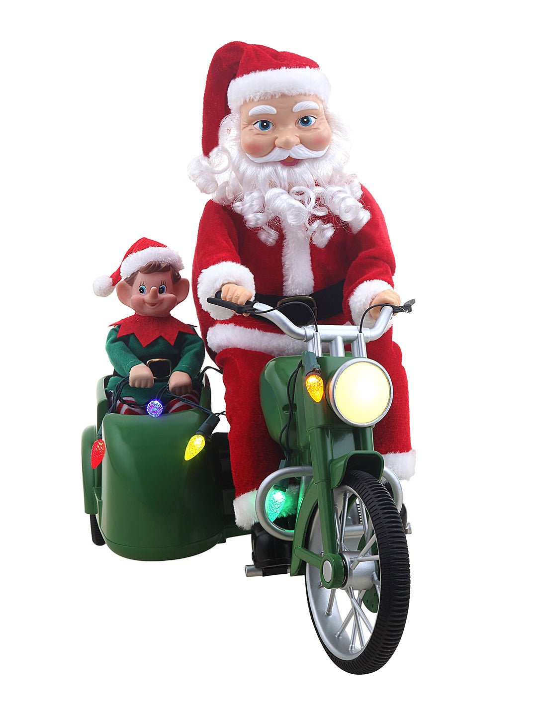 Little Surprise Box Santa Motorcycle Musical Xmas Décor - Christmas Decor