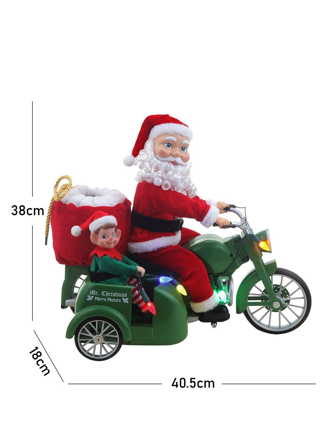 Little Surprise Box Santa Motorcycle Musical Xmas Décor - Christmas Decor
