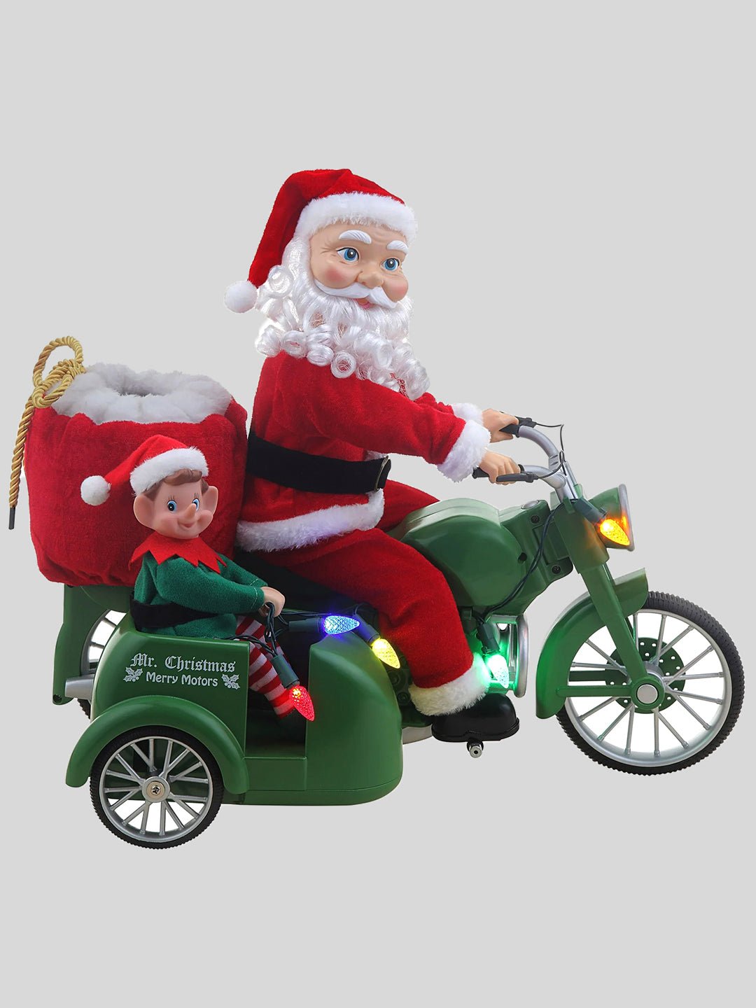 Little Surprise Box Santa Motorcycle Musical Xmas Décor - Christmas Decor