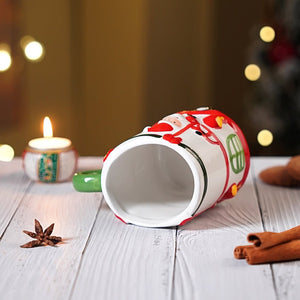 Little Surprise Box Santa Rider Christmas Hot Chocolate/Coffee mug for Kids and Adults. - Christmas Cutlery