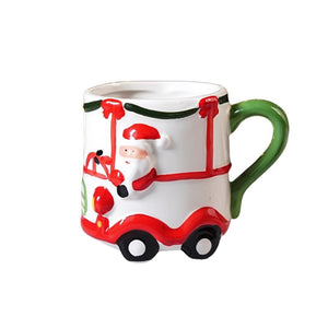 Little Surprise Box Santa Rider Christmas Hot Chocolate/Coffee mug for Kids and Adults. - Christmas Cutlery