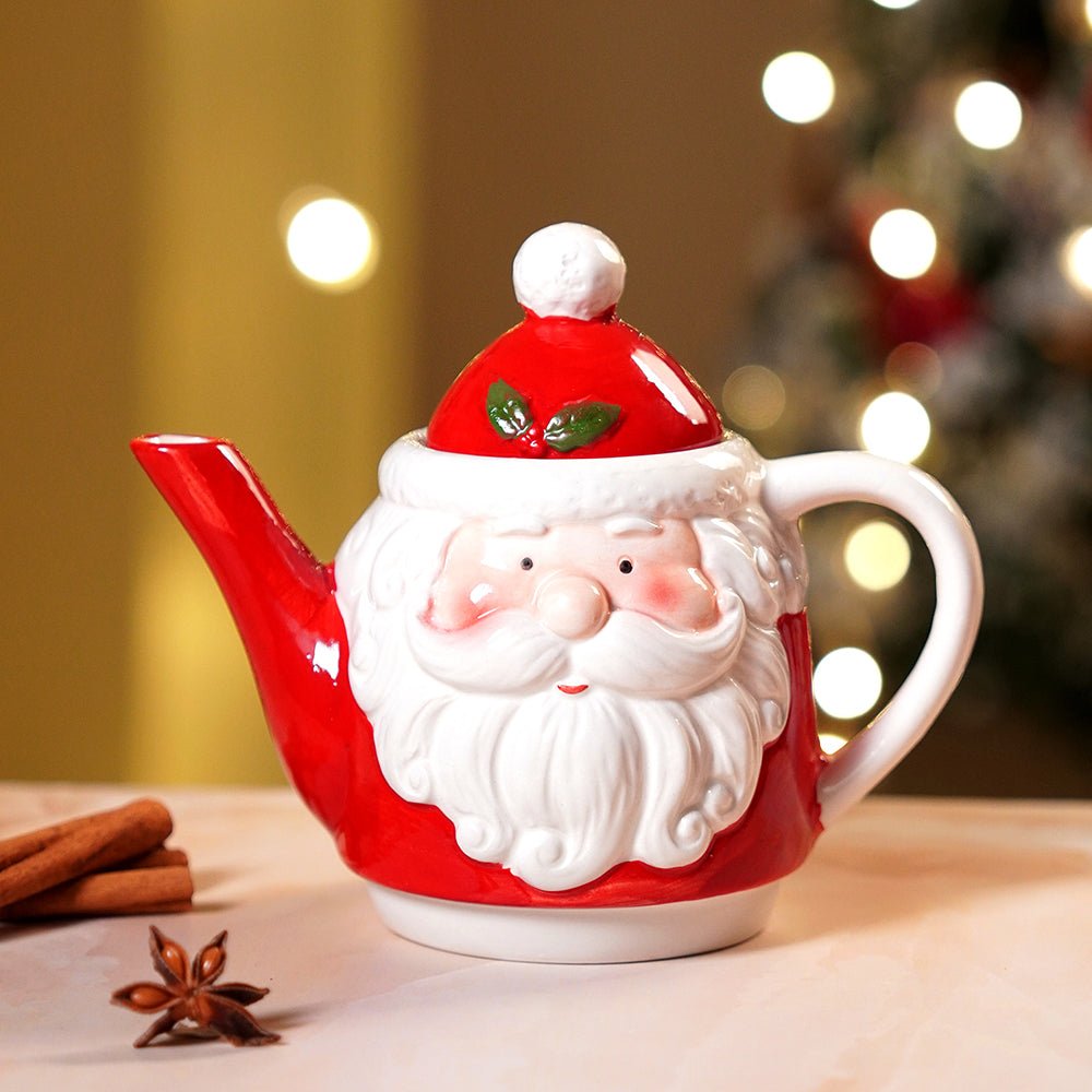 Little Surprise Box Santa themed 3pcs teapot and Hot chocolate/Coffee chrsitmas Mugs Set. - Christmas Cutlery