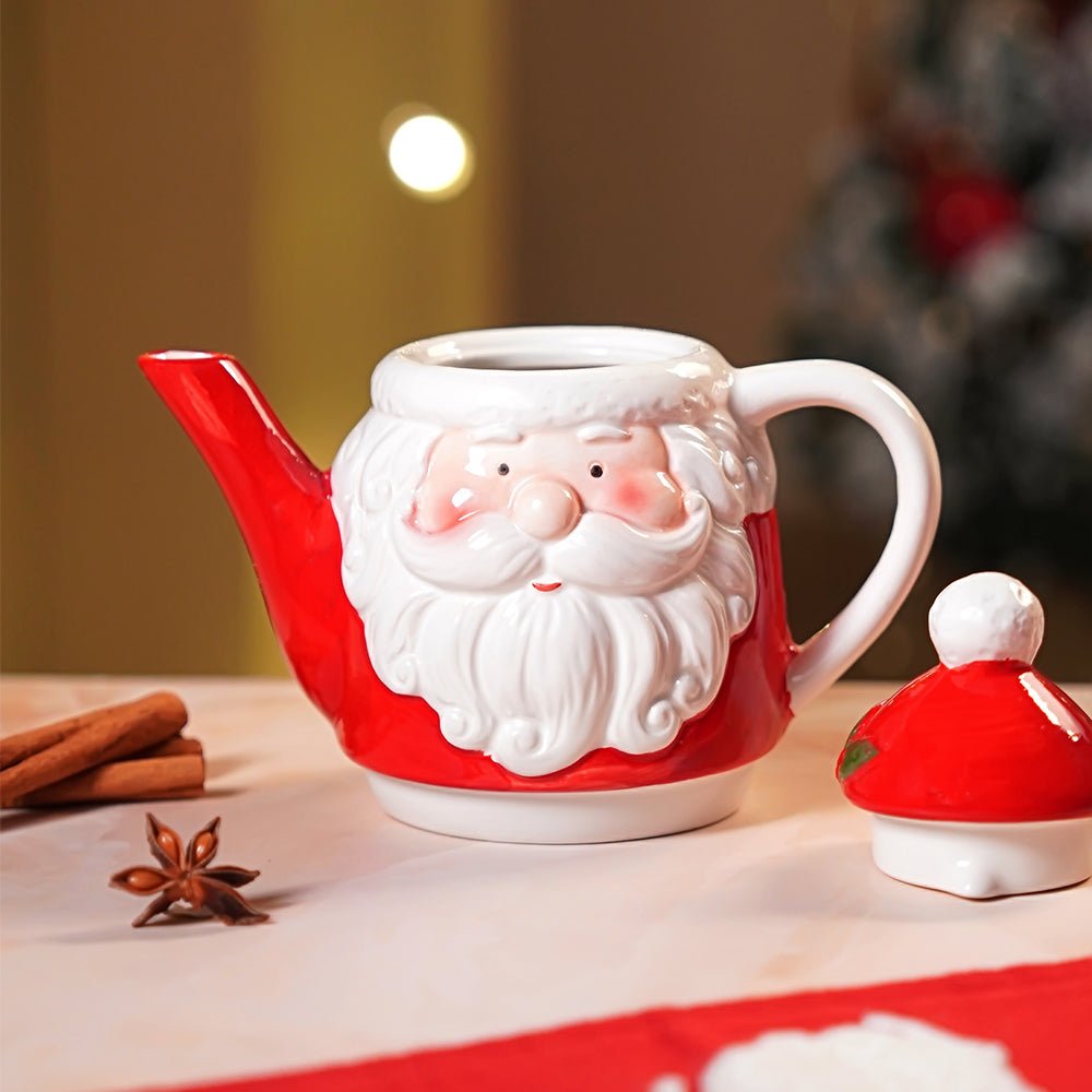 Little Surprise Box Santa themed 3pcs teapot and Hot chocolate/Coffee chrsitmas Mugs Set. - Christmas Cutlery