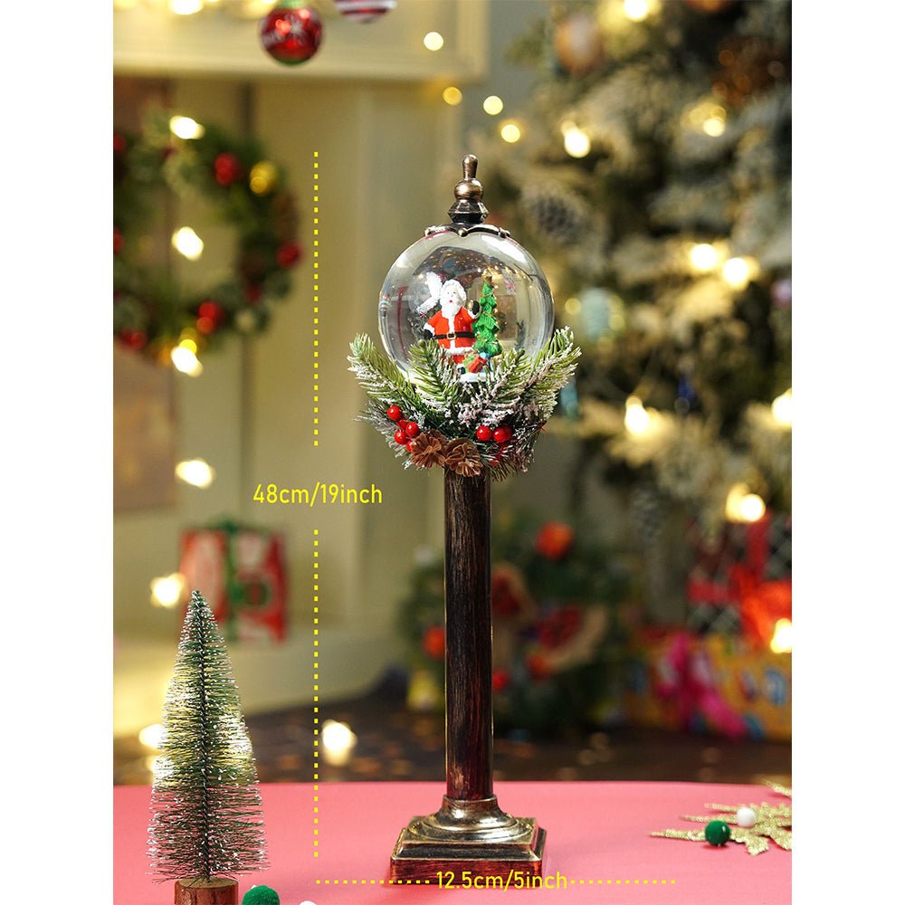 Little Surprise Box Santa Vintage Globe lamp style, Glitter water with lights christmas home and table décor - Christmas Decor