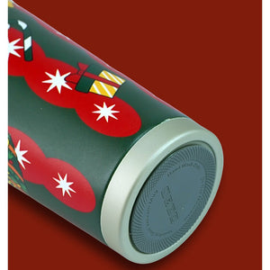 Little Surprise Box Santa Wreath, Christmas themed, Xmas stainless steel Coffee/Water Tumbler Bottle, 500ml with free cleaning brush - XMAS BOTTLES