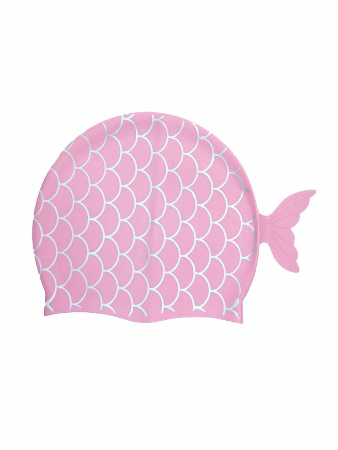 Little Surprise Box, Scales Pink Fishy , Silicone Kids Swim Cap, 5 years - 15 years - LSB - SWCAP - SCALES - PNK