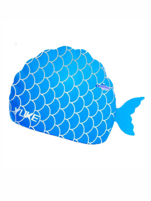 Little Surprise Box, Scales Pink Fishy , Silicone Kids Swim Cap, 5 years - 15 years - Blue Swimming Cap