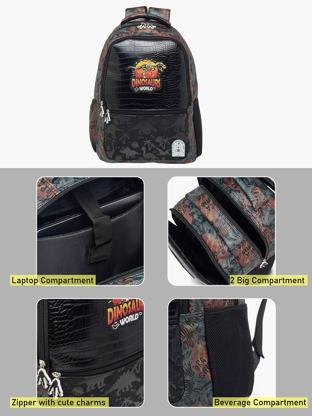 Little Surprise Box, School Backpack for Kids, 5yrs - 10yrs - LSB - BG - JURASIC - ONLY - BAG