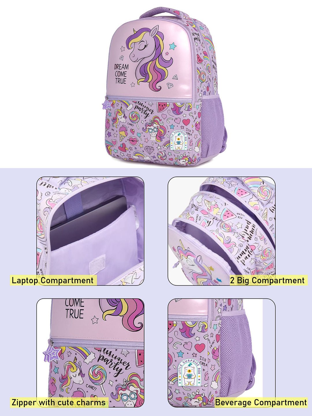 Little Surprise Box, School Backpack for Kids, 5yrs - 10yrs - LSB - BG - LSBUNI - ONLY - BAG