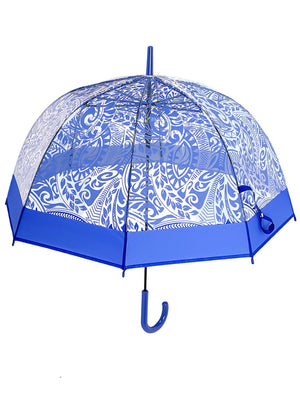 Little Surprise Box, Self Print Transparent Umbrella for Kids and Teens, 8yrs - 15yrs - LSB - UM - BLU - SELFPRNT