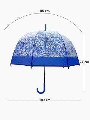 Little Surprise Box, Self Print Transparent Umbrella for Kids and Teens, 8yrs - 15yrs - LSB - UM - BLU - SELFPRNT