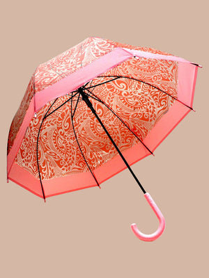 Little Surprise Box, Self Print Transparent Umbrella for Kids and Teens, 8yrs - 15yrs - LSB - UM - PNK - SELFPRNT