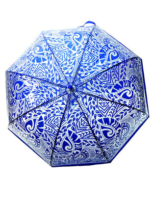 Little Surprise Box, Self Print Transparent Umbrella for Kids and Teens, 8yrs - 15yrs - LSB - UM - BLU - SELFPRNT