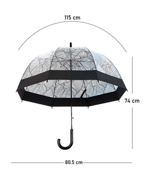 Little Surprise Box, Self Print Transparent Umbrella for Kids and Teens, 8yrs - 15yrs - LSB - UM - BLAK - SELFPRNT
