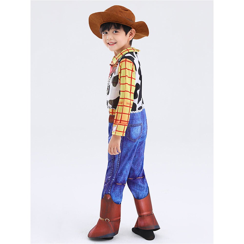 Little Surprise Box Sheriff Cowboy theme Kids Halloween Costume Fancy Dress Up - LSB - HWC - COWBOYBOOTS - 3 - 4Y