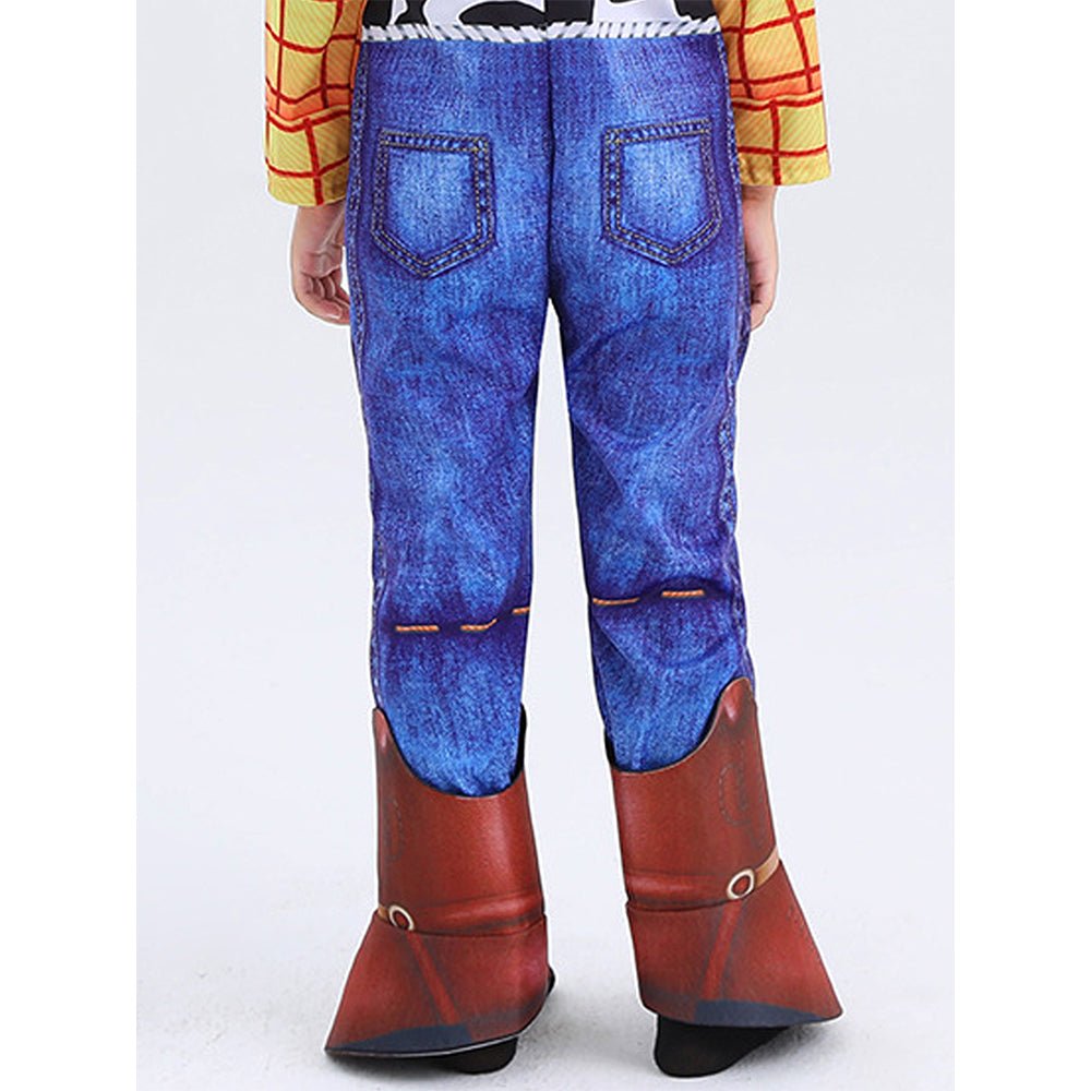 Little Surprise Box Sheriff Cowboy theme Kids Halloween Costume Fancy Dress Up - LSB - HWC - COWBOYBOOTS - 3 - 4Y