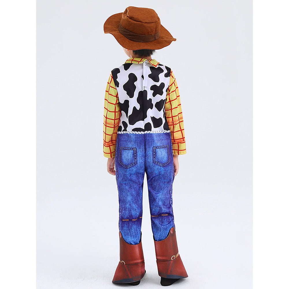 Little Surprise Box Sheriff Cowboy theme Kids Halloween Costume Fancy Dress Up - LSB - HWC - COWBOYBOOTS - 3 - 4Y